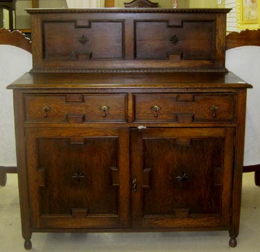 Appraisal: CHARLES II STYLE OAK BUFFET English early th century having