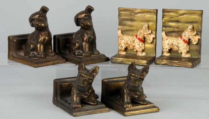 Appraisal: Lot of Cast Iron Pairs of Scottie Bookends Description Made