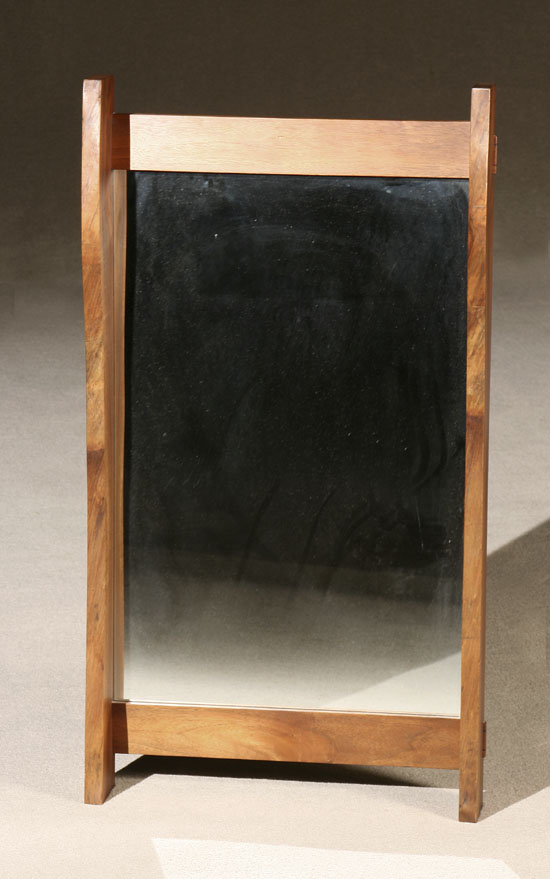 Appraisal: George Nakashima Walnut Mirror Circa - Having free-edge vertical supports