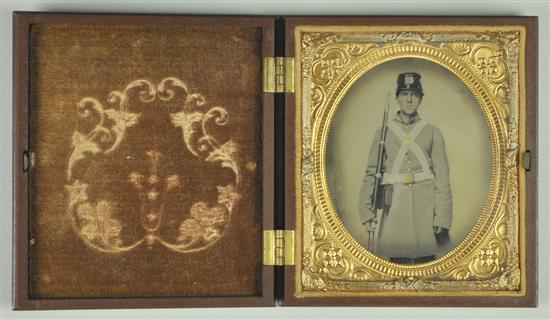 Appraisal: Ambrotype of a Southern Cadet or Militiaman Circa 's In