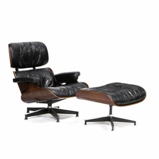 Appraisal: Charles Eames Vintage Lounge Chair and Ottoman s Herman Miller