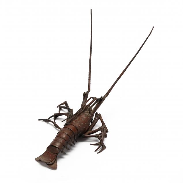 Appraisal: A JAPANESE ARTICULATED SHRIMP OKIMONO Meiji or Taisho period early