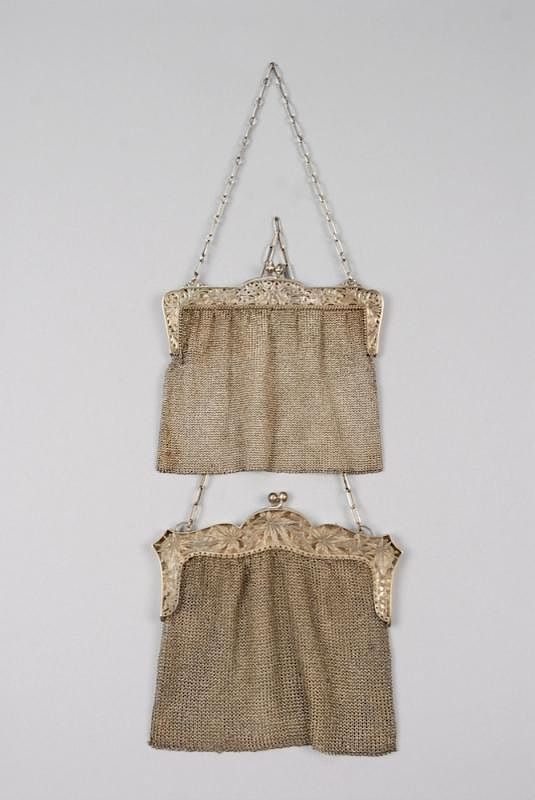 Appraisal: TWO STERLING SILVER MESH PURSES LATE th - EARLY th