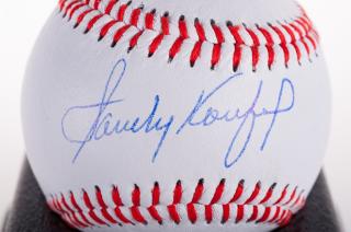 Appraisal: Sandy Koufax Autographed Baseball Displayed in a UV protective acrylic