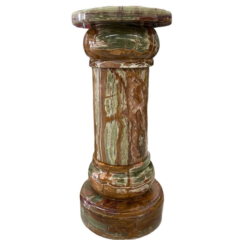 Appraisal: LARGE Onyx Pedestal LARGE Onyx Pedestal Total Measures x inches