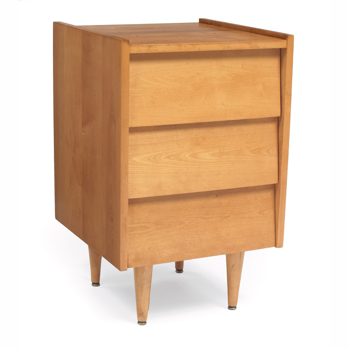 Appraisal: Florence Knoll nightstand by Knoll Associates birch three drawers with