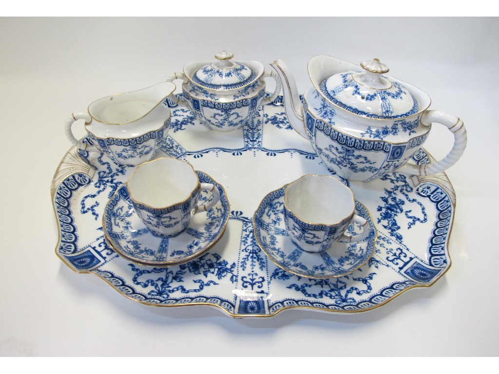 Appraisal: Royal Crown Derby cabaret set decorated with blue and white