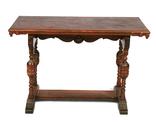 Appraisal: A Baroque style wrought metal center table height in width