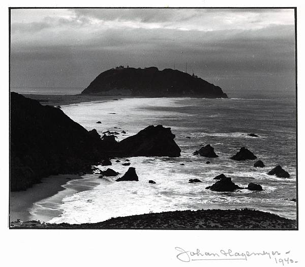 Appraisal: Johan Hagemeyer Dutch American - Sunset Carmel Coast Two gelatin