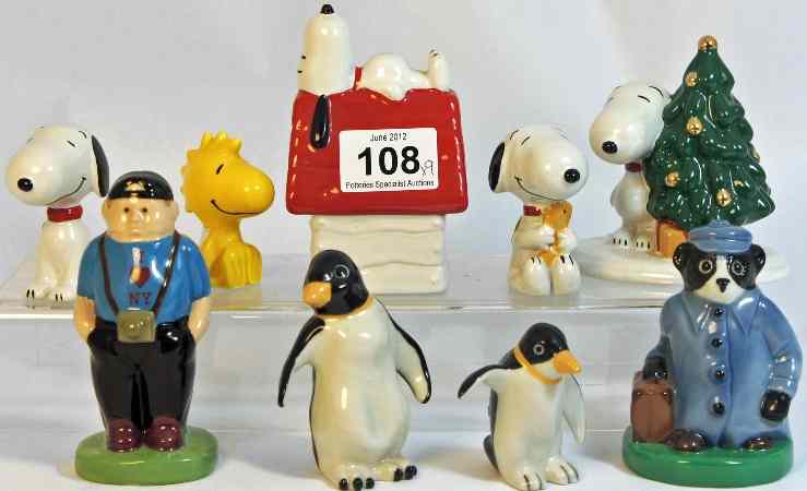 Appraisal: Wade Collection of Figures comprising Snoopy and Peanut Buffalo Fair