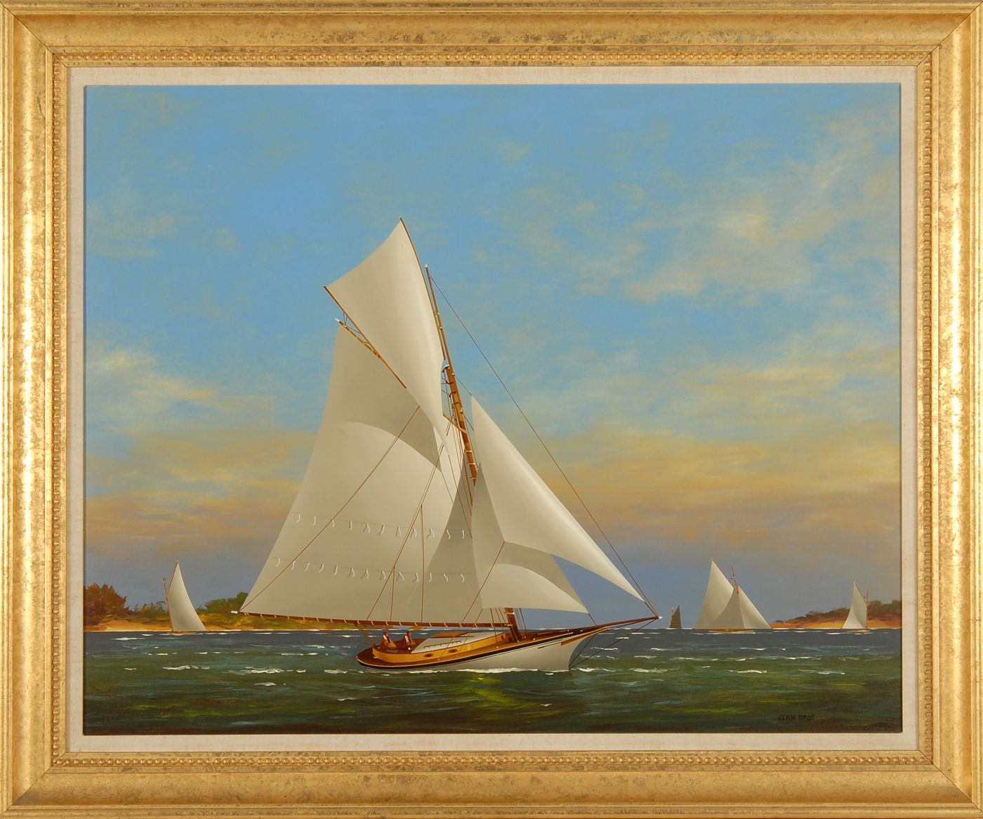 Appraisal: VERN BROEAmerican ContemporaryStiffening Breeze Signed lower right Vern Broe Oil