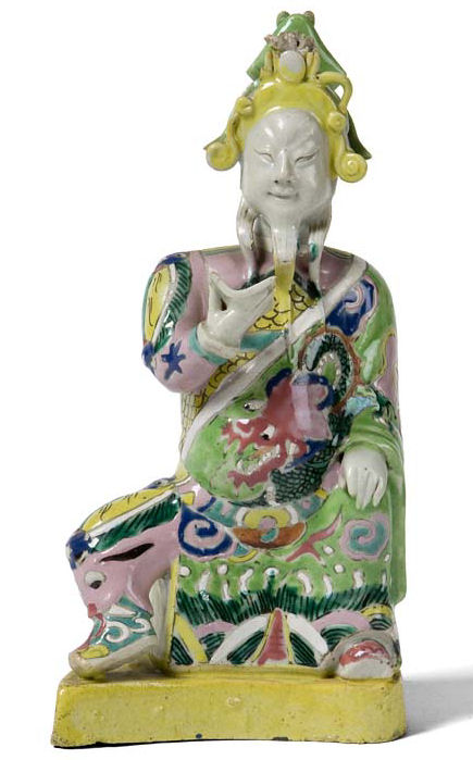 Appraisal: An th century Chinese porcelain famille rose figure of Guandi