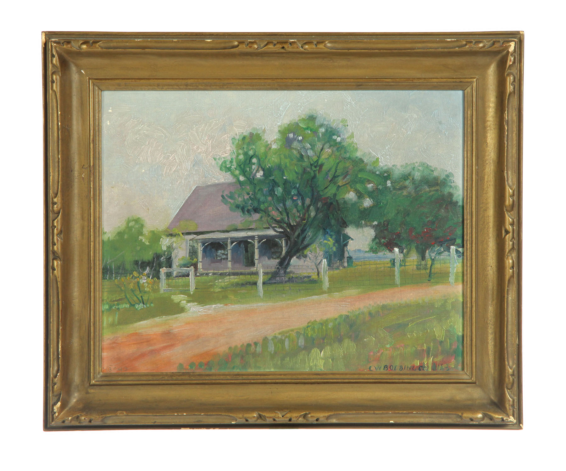 Appraisal: HOUSE BY CHARLES BOEBINGER OHIO B Oil on artist board