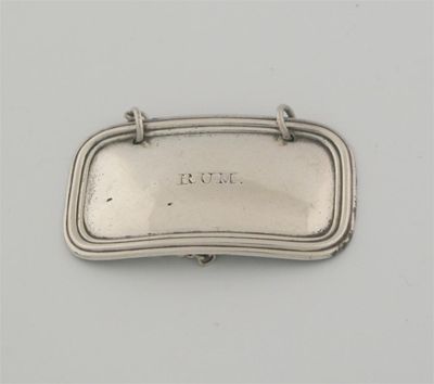 Appraisal: A George IV label rounded oblong with reeded border incised