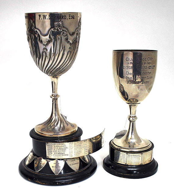 Appraisal: A LATE VICTORIAN SILVER TROPHY CUP with marks for Sheffield