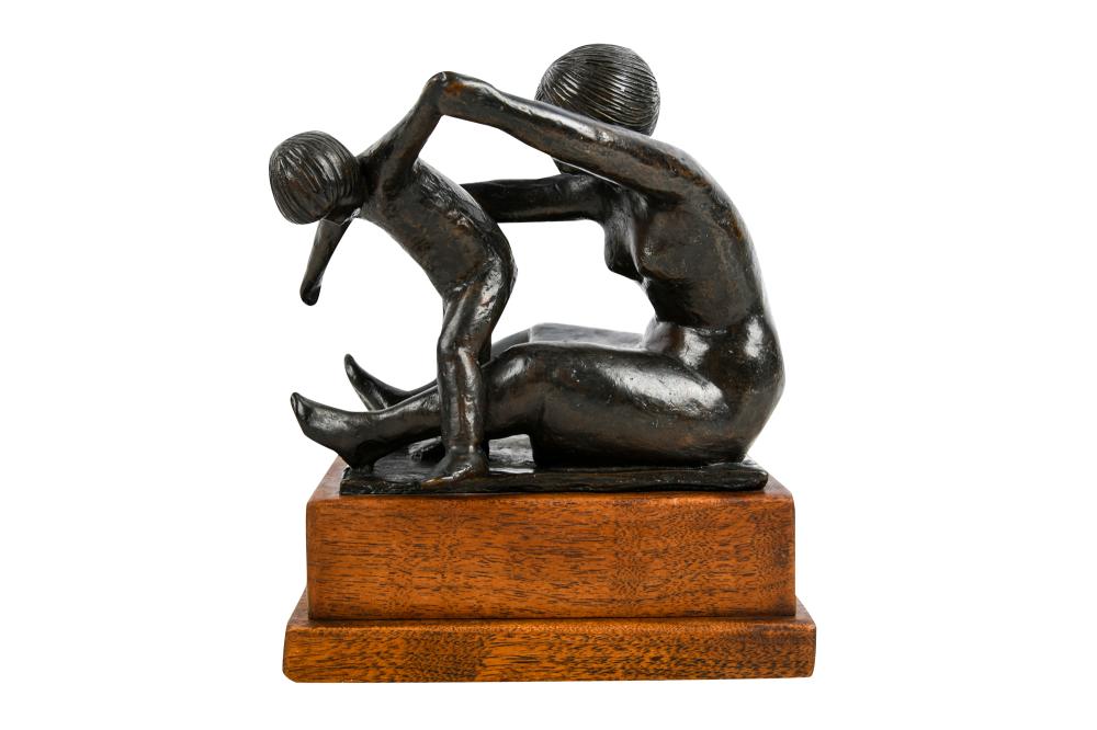 Appraisal: HARRY FUTORAN MOTHER CHILDpatinated bronze signed in casting mounted to