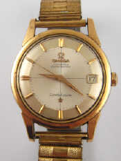 Appraisal: A gent's gold plate and steel Omega Constellation automatic chronometer