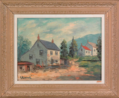 Appraisal: Cesare A Ricciardi American - oil on board landscape with