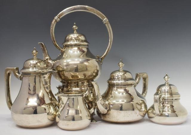 Appraisal: piece Sterling silver tea and coffee service Plata Villa Mexico