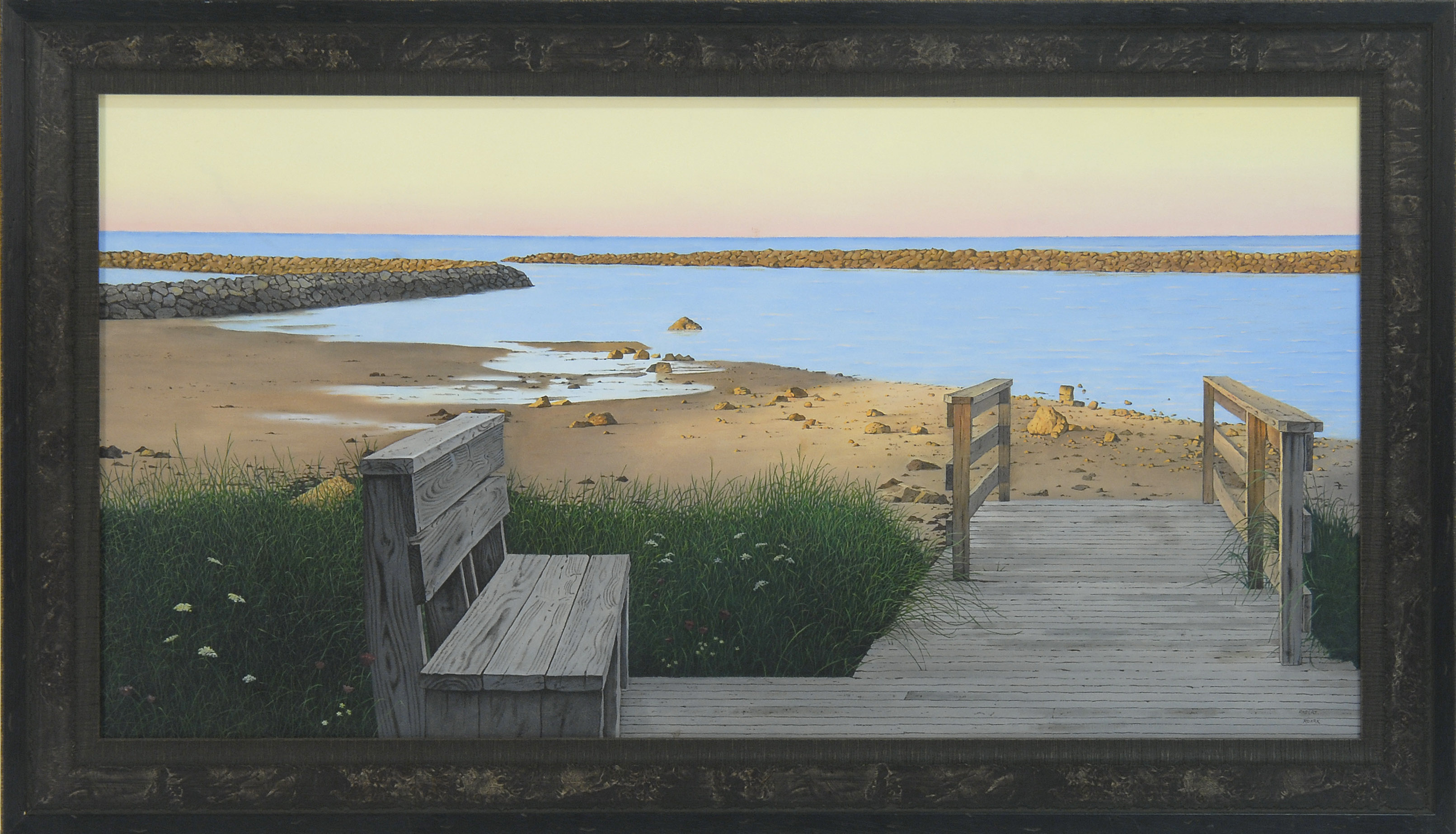 Appraisal: ROBERT K ROARKAmerican ContemporarySesuit Harbor Sunset Signed lower right Robert