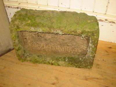 Appraisal: A YORKSHIRE STONE GARDEN TROUGH of rough hewn rectangular form