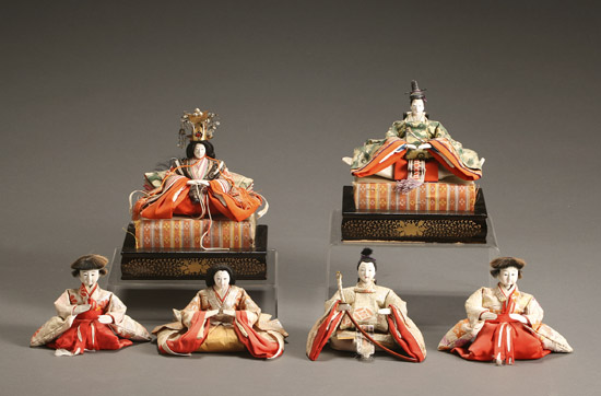 Appraisal: Eleven Japanese Girl's Day Festival Dolls Hina Matsuri Showa Period