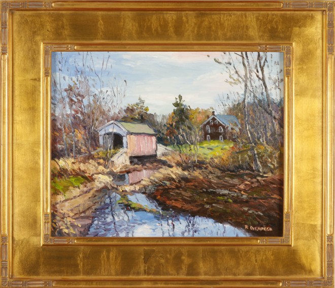 Appraisal: Erwinna Bridge oil on canvas x SLR R Overpeck Artist