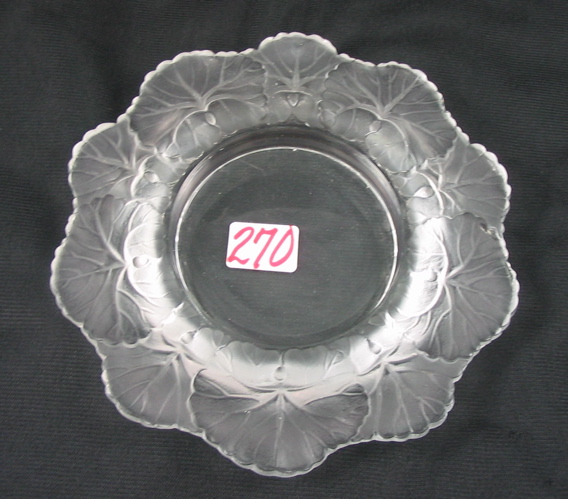 Appraisal: A LALIQUE FRANCE ART CRYSTAL PIN TRAY having raised opaque