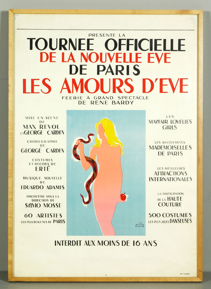 Appraisal: - Cohen Les Amours D'Eve French Poster Paul Cohen Les