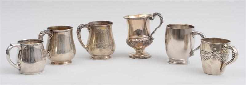 Appraisal: THREE TIFFANY CO SILVER BABY MUGS AND THREE OTHER SILVER