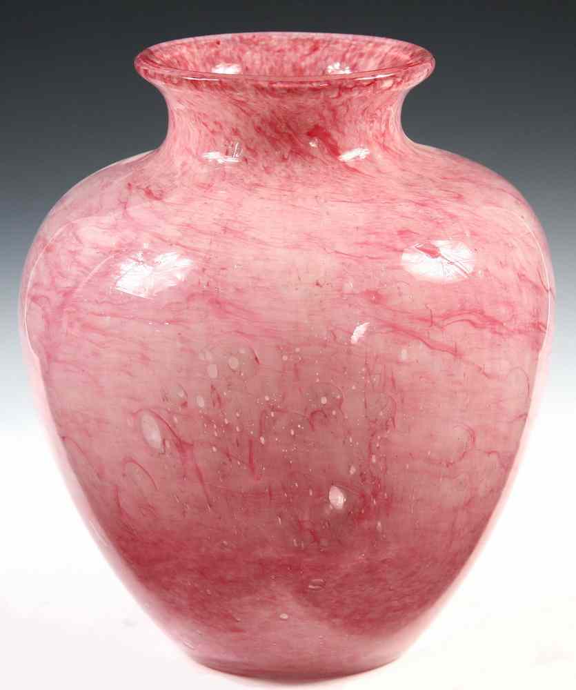 Appraisal: STEUBEN VASE - Steuben Rosaline Cluthra Vase by Frederick Carder