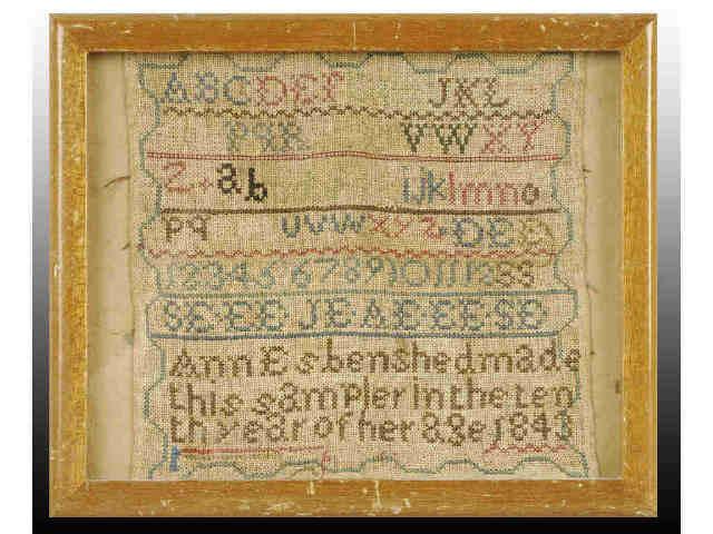 Appraisal: Lot of Small Samplers Esbenshed AMA Description Esbenshed marking sampler