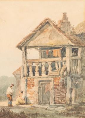 Appraisal: Attributed to Samuel Prout View near Dorchester watercolour cm x