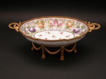 Appraisal: Sevres Ormolu Porcelain Bowl C Lovely hand painted ormolu porcelain