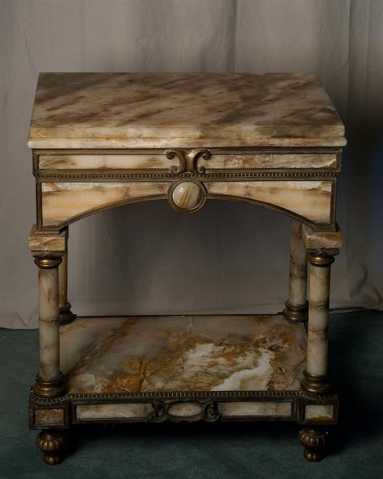 Appraisal: An E th C Louis XVI Marble and Bronze Side