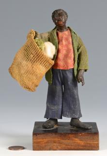 Appraisal: African American Wax Sculpture Southern School wax figure of an