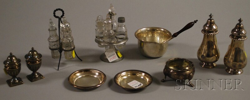 Appraisal: Eight Small Silver Items and Two Miniature Castor Sets a