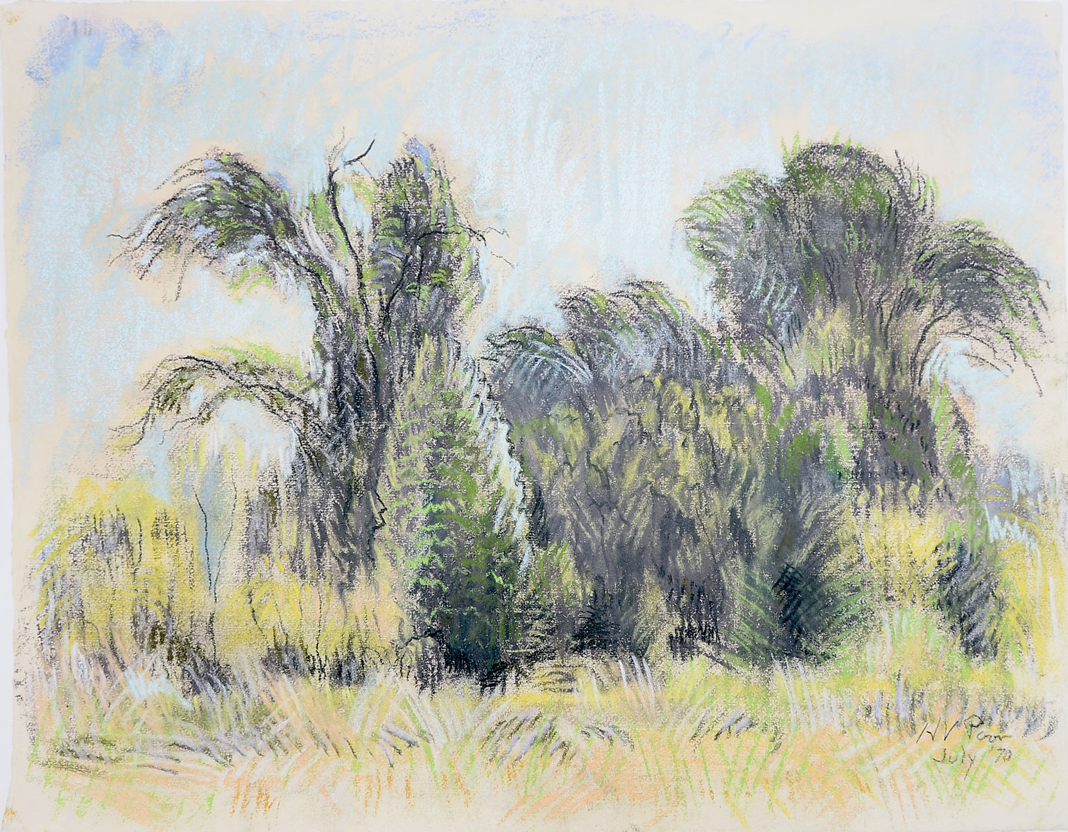 Appraisal: POOR Henry Varnum American - Florida Swamp Pastel '' x