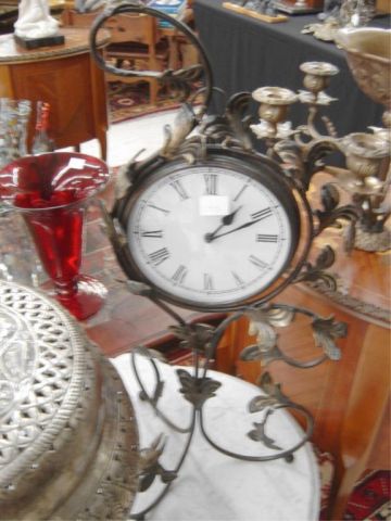 Appraisal: ORNATE IRON CLOCK