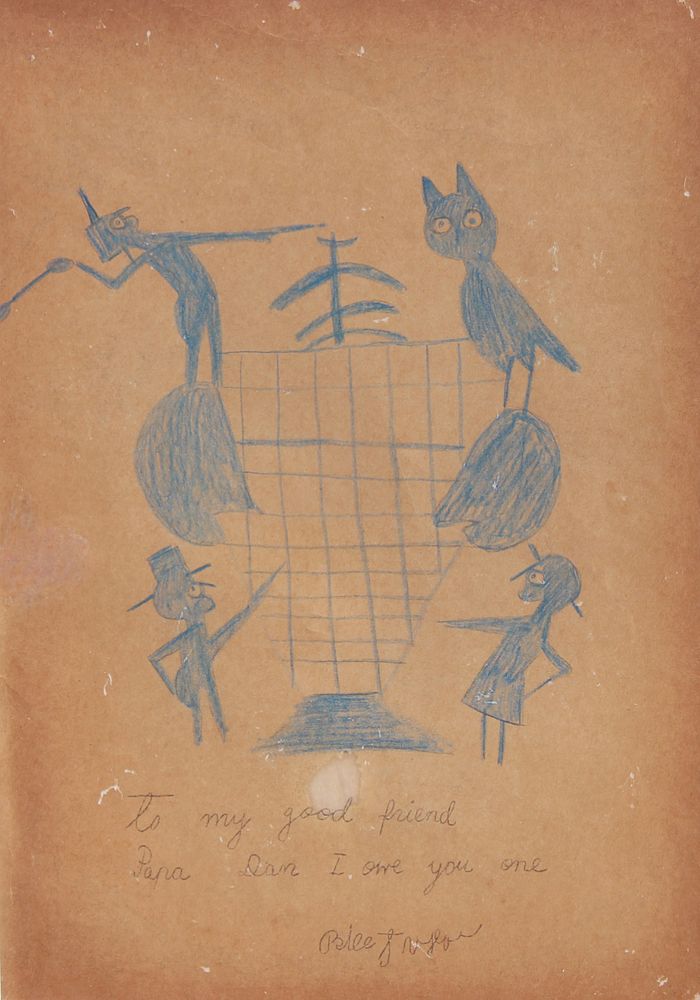 Appraisal: Bill Traylor - Bill Traylor - Signed and inscribed with