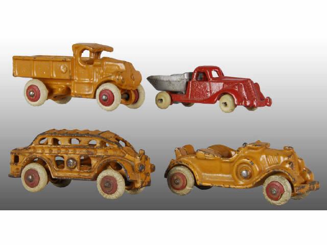 Appraisal: Lot of Hubley Vehicle Toys Description Open roadster Mack truck