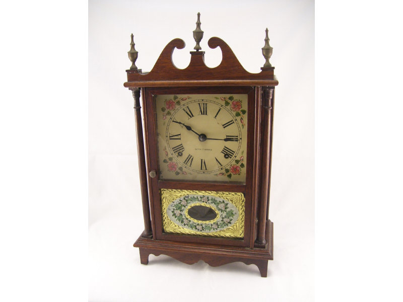 Appraisal: Pillar Scroll Clock Made by Robert McCarrell Parts by Seth