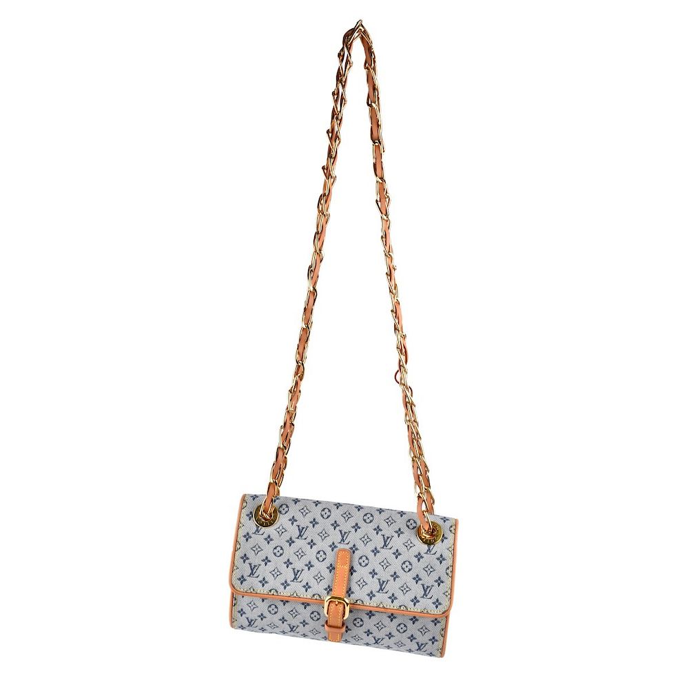 Appraisal: Louis Vuitton Blue Monogram Idylle Camille Bag Louis Vuitton Blue