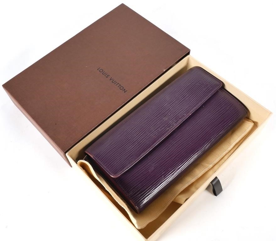 Appraisal: LOUIS VUITTON EPI SARAH WALLET DARK PURPLELouis Vuitton plum or