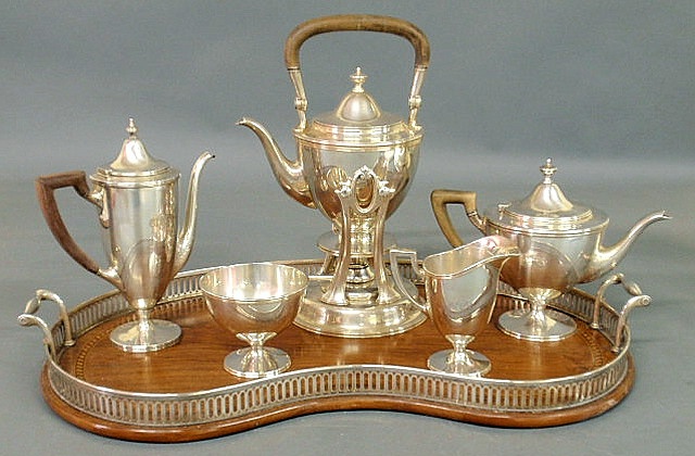 Appraisal: Tiffany Co sterling silver tea service to include a kettle-on-stand