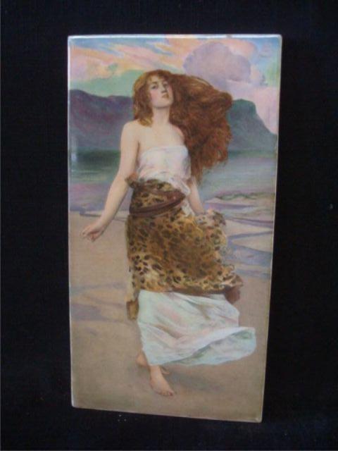 Appraisal: K P M Porcelain Plaque of Beautiful Girl Superb quality