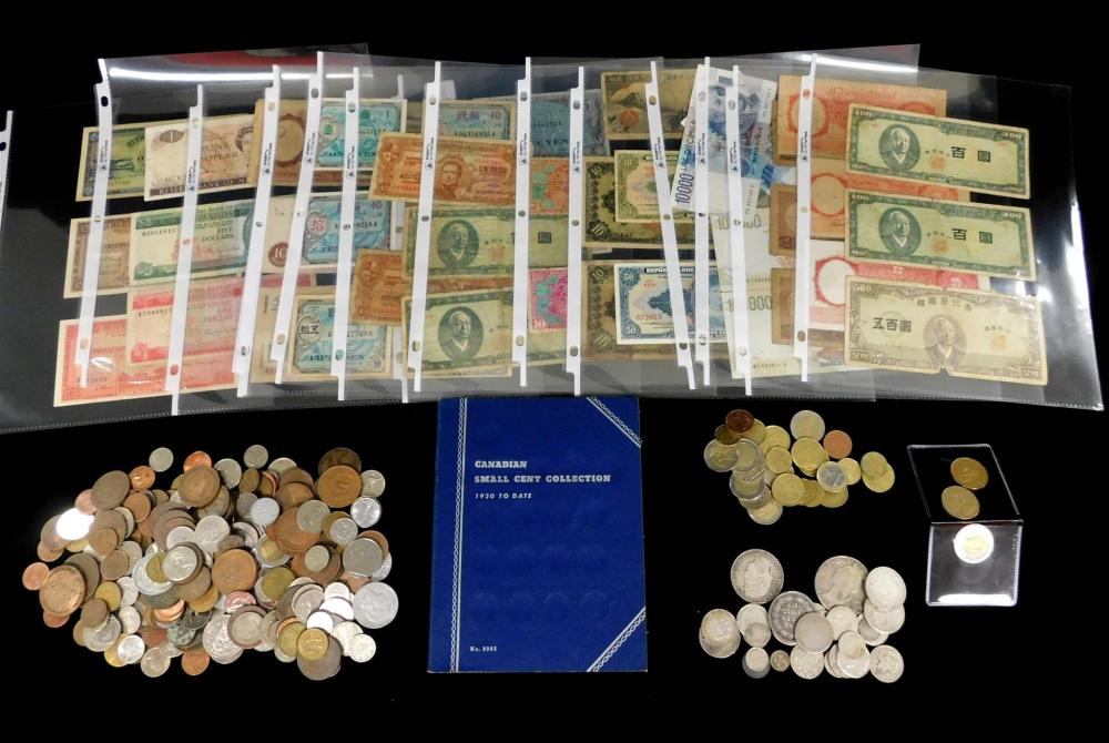 Appraisal: COINS Lot of World coins currency silver and non including