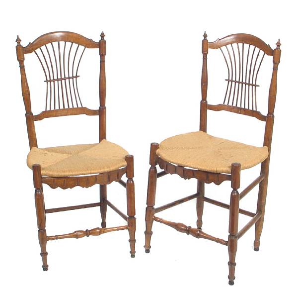 Appraisal: A set of six French Provincial side chairs height in