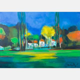 Appraisal: Marcel Mouly - La Vieux Chateau dans less Arbes Gentilly