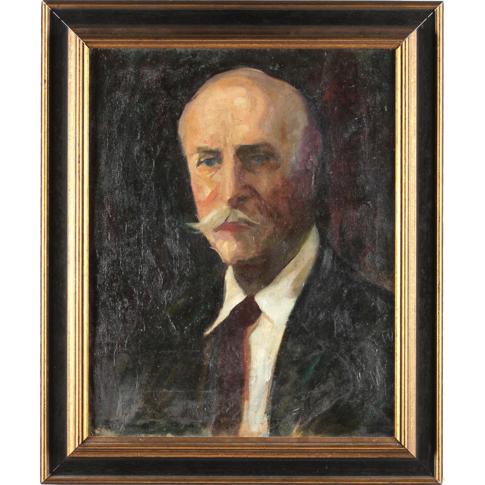 Appraisal: att George Luks NY - Portrait of a Man oil